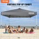 Buy Pop Up Gazebo Tent 120x120 Inch Gazebo Canopy 250D PU Silver Coated Fabric Carbon Steel Frame with Wheeled Bag 4 Sandbags for Outdoor, Garden, Camping, Grey