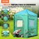 Buy Greenhouse with Door and Window 1.2 x 1.8 x 2.4m PE Greenhouse Garden Greenhouse Stable Steel Frame Green Portable Greenhouse with Zipper Door and Window for Garden Patio