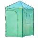 Buy Greenhouse with Door and Window 1.2 x 1.8 x 2.4m PE Greenhouse Garden Greenhouse Stable Steel Frame Green Portable Greenhouse with Zipper Door and Window for Garden Patio