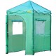 Buy Greenhouse with Door and Window 1.2 x 1.8 x 2.4m PE Greenhouse Garden Greenhouse Stable Steel Frame Green Portable Greenhouse with Zipper Door and Window for Garden Patio