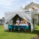 Купити Pop Up Gazebo Tent Водонепроникний намет-альтанка 12x12 дюймів зі знімними бічними стінками, стійкий до ультрафіолетового випромінювання, з сумкою на колесах для виходу на вулицю, у сад, для вечірок, кемпінгу, патіо