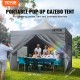 Koop Pop-up tuinhuisje tent 12x12 inch waterdichte tuinhuisje tent met verwijderbare zijwanden UV-bestendig met tas op wielen voor buiten, tuin, feest, camping, grijs