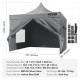 Comprar Carpa Gazebo Emergente 304,8x304,8 cm Carpa para Cenador impermeable de Paredes Laterales Extraíbles Resistente a los Rayos UV con Bolsa con Ruedas para Exteriores, Jardín, Fiesta, Camping, Gris