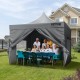 Koop Pop-up tuinhuisje tent 12x12 inch waterdichte tuinhuisje tent met verwijderbare zijwanden UV-bestendig met tas op wielen voor buiten, tuin, feest, camping, grijs