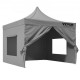 Comprar Carpa Gazebo Emergente 304,8x304,8 cm Carpa para Cenador impermeable de Paredes Laterales Extraíbles Resistente a los Rayos UV con Bolsa con Ruedas para Exteriores, Jardín, Fiesta, Camping, Gris