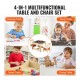 Comprar 1 mesa infantil con 2 sillas, juego de muebles infantiles con almacenaje