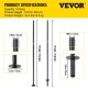 Buy String Light Poles 4 Pieces Total Length 322 cm Steel String Light Pole Outdoor Lighting Stand Easy Installation Decoration Flag for Lawn Patio Garden Party