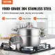 Buy 24cm Stainless Steel Steamer Pot with 4.73L Pot and Steamer Basket Food Steamer with Glass Lid 1 Tier with 1 Pair of Insulated Gloves for Steaming in Kitchen