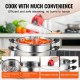 Buy 28cm Stainless Steel Steamer Pot with 2.8L Pot and Steamer Basket Food Steamer with Glass Lid 1 Tier with 1 Pair of Insulated Gloves for Steaming in Kitchen