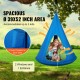 Comprar Hamaca Nido para Niños 100x132 cm Columpio Colgante Interior Exterior Capacidad de Carga 113 kg con Cuerda Ajustable Instalación Sencilla para Salón, Dormitorio, Césped, Jardín, Madera, Azul