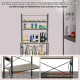 Buy 6 Tier Kitchen Bakers Rack Utility Storage Shelving 80 x 40 x 168 cm Microwave Oven Stand Shelf 120kg Capacity with Power Socket