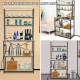 Buy 6 Tier Kitchen Bakers Rack Utility Storage Shelving 80 x 40 x 168 cm Microwave Oven Stand Shelf 120kg Capacity with Power Socket