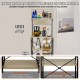 Buy 4 Tier Kitchen Shelving Unit 600 x 380 x 1530mm with 6 Hooks and Shelves Holds up to 54.9kg Industrial Design for Kitchen Utensils