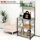 Buy 4 Tier Kitchen Shelving Unit 600 x 380 x 1530mm with 6 Hooks and Shelves Holds up to 54.9kg Industrial Design for Kitchen Utensils