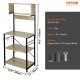 Buy 4 Tier Kitchen Shelving Unit 600 x 380 x 1530mm with 6 Hooks and Shelves Holds up to 54.9kg Industrial Design for Kitchen Utensils