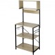 Buy 4 Tier Kitchen Shelving Unit 600 x 380 x 1530mm with 6 Hooks and Shelves Holds up to 54.9kg Industrial Design for Kitchen Utensils