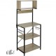 Buy 4 Tier Kitchen Shelving Unit 600 x 380 x 1530mm with 6 Hooks and Shelves Holds up to 54.9kg Industrial Design for Kitchen Utensils