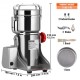 Buy Commercial Electric Spice Corn Grinder 700g Capacity 2500W Electric Cereal Grinder High Speed Grinder with Blades