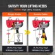 Buy Electric Cable Hoist 600kg Capacity 1150W Hoist with Wireless Remote Control 10m/min Lifting Height 12m Single Cable Pure Copper Motor for Garages Warehouses Plants