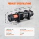 Buy 12V Electric Winch 10000 lbs 4536kg with 2 in 1 Wireless Remote Control 20m Nylon Rope Winch IP67 Waterproof with Control Box for Trailer ATV SUV Trucks