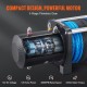 Buy 12V Electric Winch 3629kg with 2 in 1 Wireless Remote Control 20m Nylon Rope Winch IP67 Waterproof with Storage Box