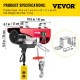 Buy Electric Hoist 1,200kg, Electric Winch 2,000W, Electric Lifting Tool 12m