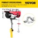 Buy Electric Hoist 500kg 220V, 12M Steel Electric Winch, Electric Hoist for Home, Workshop (500/250kg)