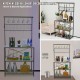 Buy 4 Tier Bakers Rack Utility Storage Shelf 84x40x170cm Industrial Kitchen Shelving with 10 Hooks 105kg Capacity Microwave Oven Holder Rack