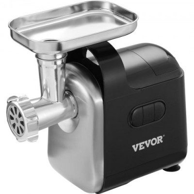 VEVOR Picadora de Carne 550W Picadora Eléctrica Multifunción 3kg/min con 2 Cuchillas 2 Placas de Picado Empujador de Salchichas de Acero Inoxidable ABS para Picar Rápidamente Carne Cebolla Ajo Hierbas