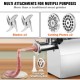 Buy Meat Grinder 650W Multifunction Electric Chopper 3.76kg/min with 2 Blades 2 Grinding Plates Stainless Steel Sausage Pusher for Quickly Chopping Meat Onion Garlic Herbs