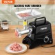 Buy 575W (1100W Max) Cast Aluminum Electric Meat Grinder Industrial Meat Machine 190kg/h Capacity with 2 Stainless Steel Blades, 2 Grinding Plates, 3 Sausage Tubes