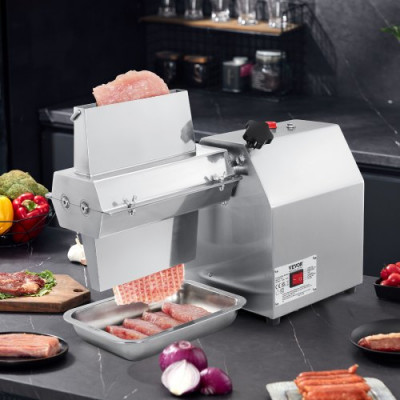 VEVOR Ablandador de Carne Comercial de Acero Inoxidable 304 con Pinza para Carne, Cepillo de Limpieza y Bandeja, Máquina Ablandadora de Carne Eléctrica de 750W para Carne de Res, Pollo, Cerdo, Pescado