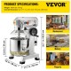 Buy Food Mixer 30Qt Stand Mixer 1100W Food Processor Stand Mixer 90kg Speeds Multifunctional Automatic Food Processor Stand Mixer