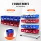 Buy Bolt Container 12 Stackable Workshop Storage Boxes 276 x 139 x 128 mm Blue/Red Combination Tool Container for Cabinet, Kitchen, Office, Pantry, Shelf, Wall