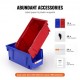 Koop Bolt Container 12 stapelbare werkplaatsopbergdozen 276 x 139 x 128 mm blauw/rood combinatie gereedschapscontainer voor kast, keuken, kantoor, voorraadkast, plank, muur