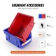 Koop Bolt Container 24 stapelbare werkplaatsopbergdozen 137 x 105 x 78 mm blauw/rood combinatie gereedschapscontainer voor kast, keuken, kantoor, voorraadkast, plank, muur