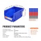 Buy Bolt Container 24 Stackable Workshop Storage Boxes 137 x 105 x 78 mm Blue/Red Combination Tool Container for Cabinet, Kitchen, Office, Pantry, Shelf, Wall