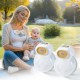 Buy Hands Free Electric Breast Pump 4 Modes Rechargeable Portable Breast Pump 12 Levels 300mmHg Suction 24mm Flange Insert 28mm Breast Flanges LED Display for Travel