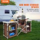 Buy Camping Kitchen Cabinet 174x176x46cm Portable Folding Camping Cupboard Aluminum Frame Adjustable Height Camping Kitchen Table