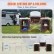 Buy Camping Kitchen Cabinet 174x176x46cm Portable Folding Camping Cupboard Aluminum Frame Adjustable Height Camping Kitchen Table