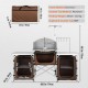 Buy Camping Kitchen Cabinet 174x176x46cm Portable Folding Camping Cupboard Aluminum Frame Adjustable Height Camping Kitchen Table