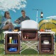 Buy Camping Kitchen Cabinet 174x176x46cm Portable Folding Camping Cupboard Aluminum Frame Adjustable Height Camping Kitchen Table