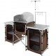 Buy Camping Kitchen Cabinet 174x176x46cm Portable Folding Camping Cupboard Aluminum Frame Adjustable Height Camping Kitchen Table