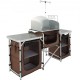 Buy Camping Kitchen Cabinet 174x176x46cm Portable Folding Camping Cupboard Aluminum Frame Adjustable Height Camping Kitchen Table