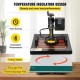 Buy Heat Press 34.29-43.18cm Heat Press Machine Aluminum Iron and Plastic Black and Red Heat Press Machine for