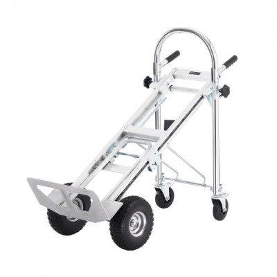 Carretilla de mano de aluminio VEVOR, carrito plegable 4 en 1, capacidad de 1000 libras, resistente