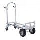 Koop Aluminium opvouwbare steekwagen 2 in 1 steekwagen Mobiele handlingwagen Belasting 454kg Steekwagen Omvormbaar tot platformwagen PU-rubberen wielen