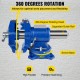 Buy Multifunctional 360° Swivel Head Bench Vice 30KN Grip Force 3000KG for Machine Processing and 5 Inch Vice with Base and Tool Vise, Industrial