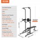 Comprar Silla Romana con Banco Barra de Dominadas de Pie Ajustable en Altura de 10 Niveles 200 Kg Equipo de Entrenamiento de Fuerza Multifunción con Coderas en el Respaldo, Estación de Inmersión Fitness