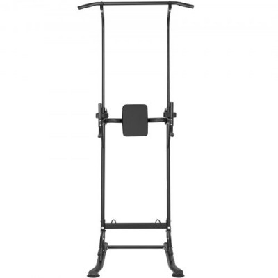 VEVOR Silla Romana, Barra de Dominadas de Pie Ajustable en Altura de 10 Niveles 200 Kg, Equipo de Entrenamiento de Fuerza Multifunción con Respaldo y Coderas, Estación de Inmersión Fitness, Gimnasio